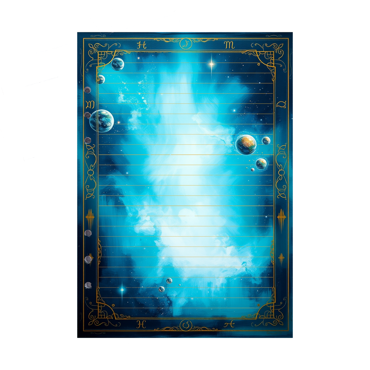 DIN A5 Ringbucheinlagen 6-fach Lochung mit Motiv | Bild Magic Cosmos 40
