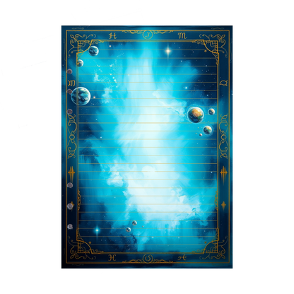 DIN A5 Ringbucheinlagen 6-fach Lochung mit Motiv | Bild Magic Cosmos 40