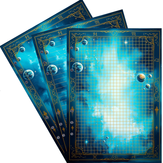 DIN A5 Ringbucheinlagen 6-fach Lochung mit Motiv | Bild Magic Cosmos 40