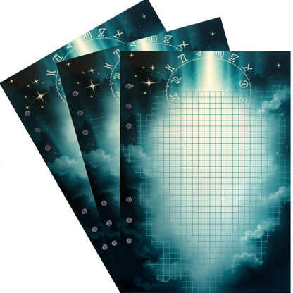 DIN A5 Ringbucheinlagen 6-fach Lochung mit Motiv | Bild Magic Cosmos 44