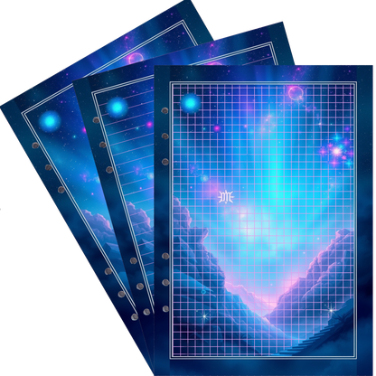DIN A5 Ringbucheinlagen 6-fach Lochung mit Motiv | Bild Magic Cosmos 45