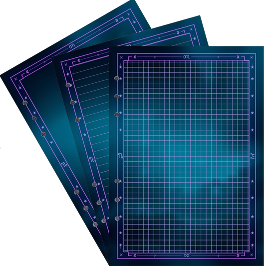 DIN A5 Ringbucheinlagen 6-fach Lochung mit Motiv | Bild Magic Cosmos 48
