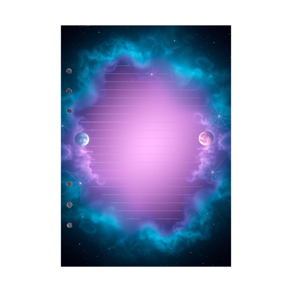 DIN A5 Ringbucheinlagen 6-fach Lochung mit Motiv | Bild Magic Cosmos 8