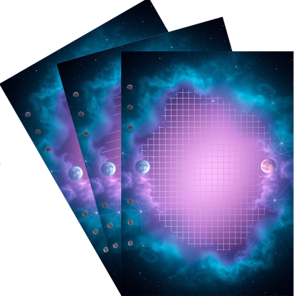 DIN A5 Ringbucheinlagen 6-fach Lochung mit Motiv | Bild Magic Cosmos 8