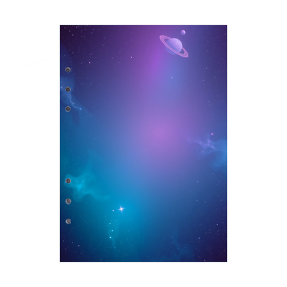 DIN A5 Ringbucheinlagen 6-fach Lochung mit Motiv | Bild Magic Cosmos 9