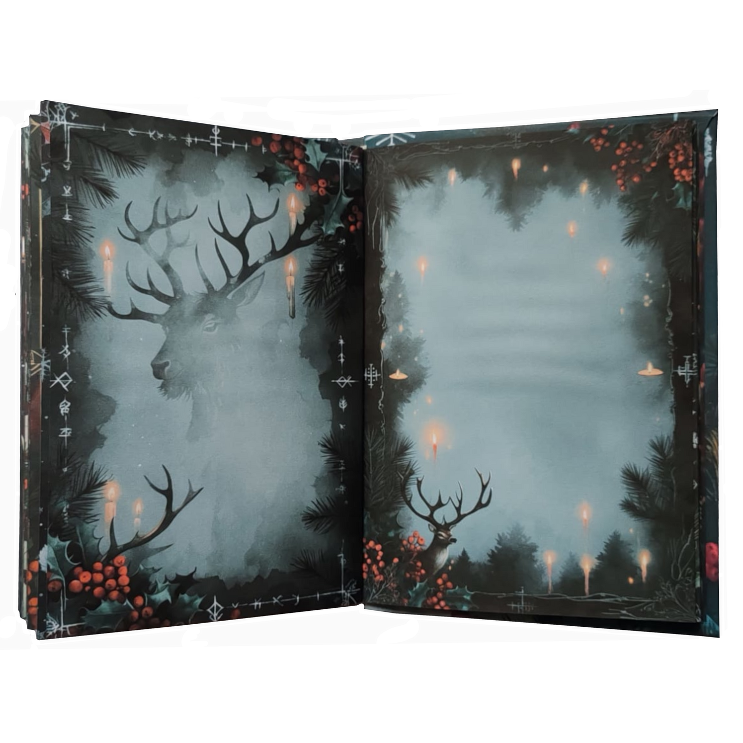 Illustriertes Notizbuch | Motiv Silent Night, Dark Heart  | DIN A5 Hardcover | 160 Seiten