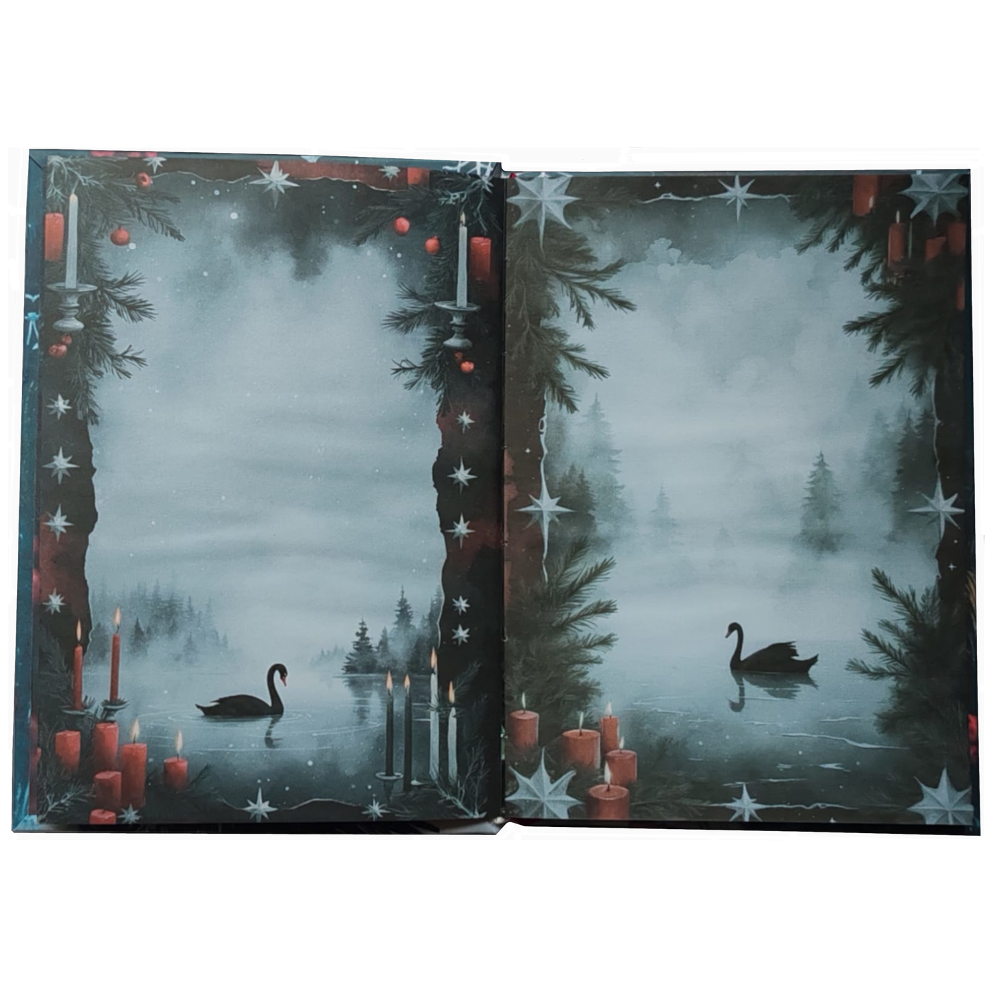 Illustriertes Notizbuch | Motiv Silent Night, Dark Heart  | DIN A5 Hardcover | 160 Seiten