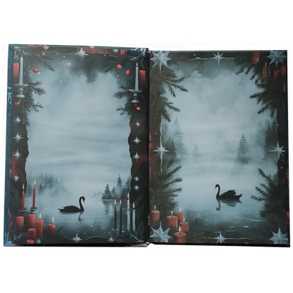 Illustriertes Notizbuch | Motiv Silent Night, Dark Heart  | DIN A5 Hardcover | 160 Seiten