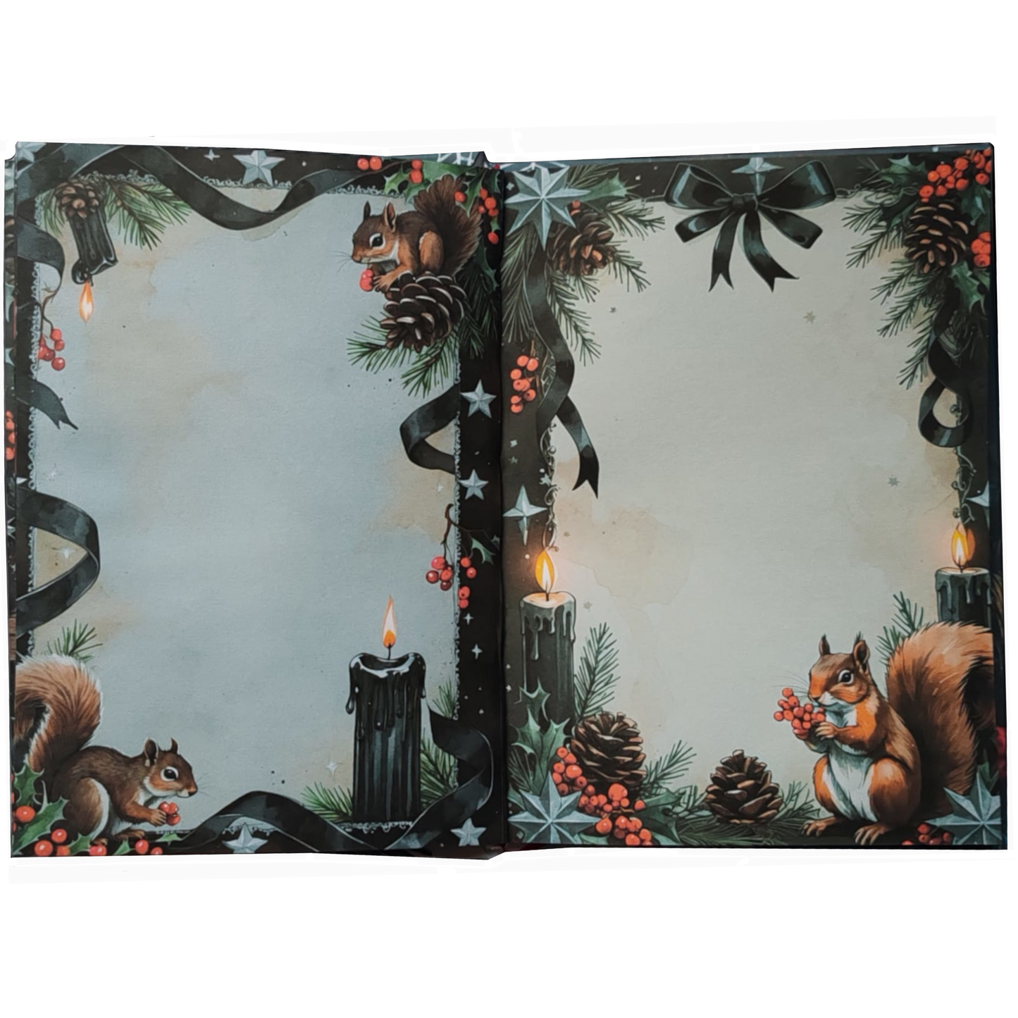 Illustriertes Notizbuch | Motiv Silent Night, Dark Heart  | DIN A5 Hardcover | 160 Seiten