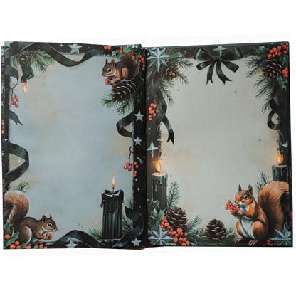 Illustriertes Notizbuch | Motiv Silent Night, Dark Heart  | DIN A5 Hardcover | 160 Seiten