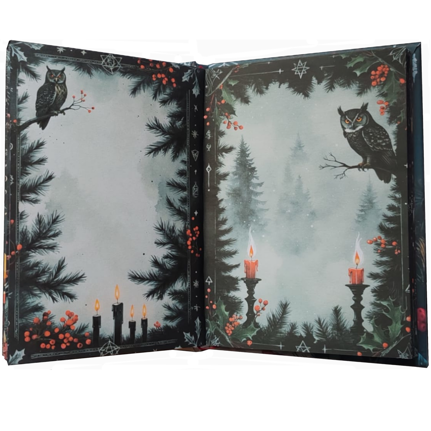 Illustriertes Notizbuch | Motiv Silent Night, Dark Heart  | DIN A5 Hardcover | 160 Seiten