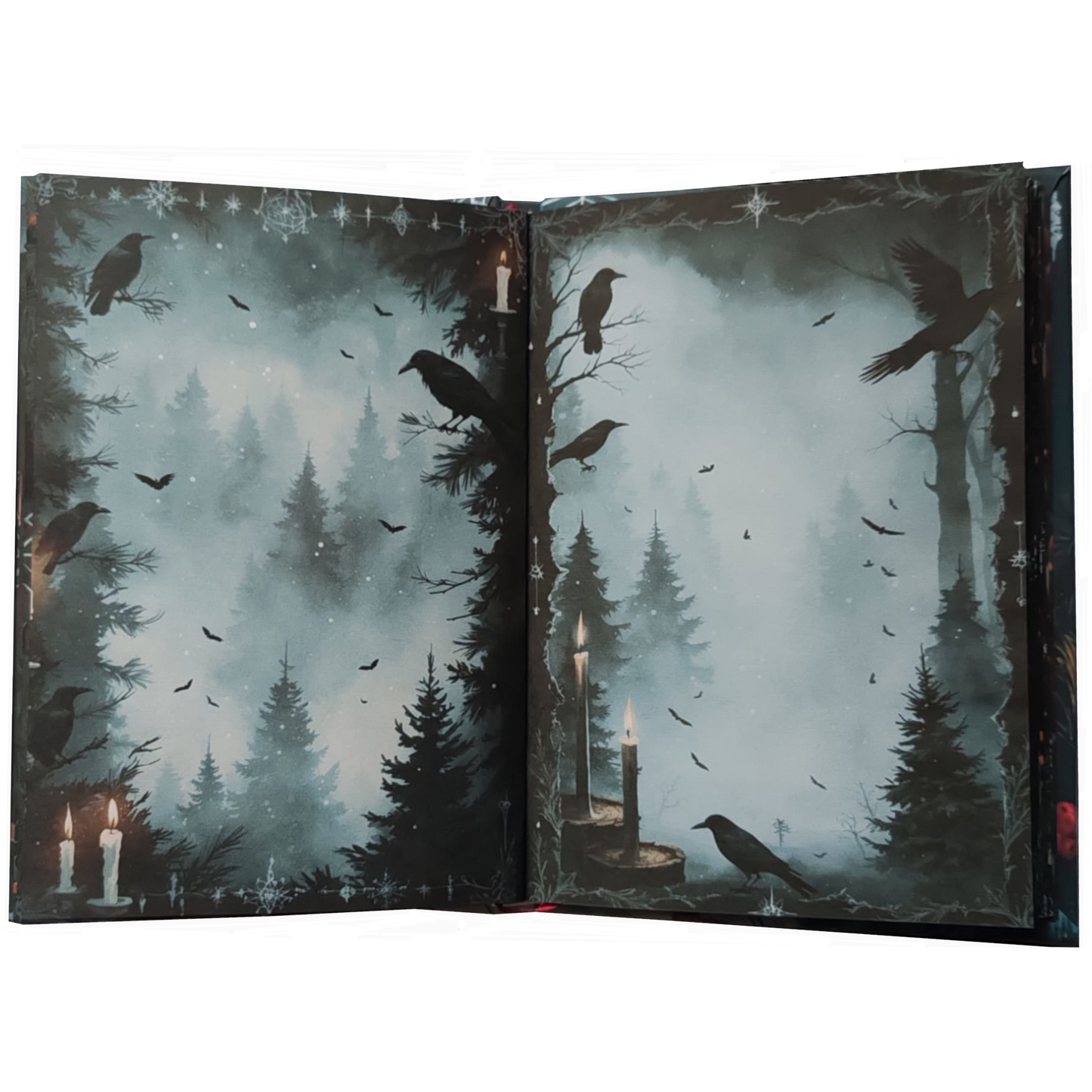 Illustriertes Notizbuch | Motiv Silent Night, Dark Heart  | DIN A5 Hardcover | 160 Seiten