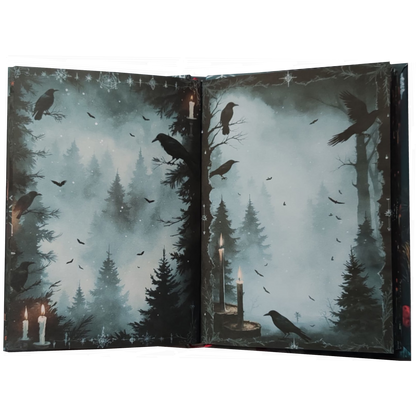 Illustriertes Notizbuch | Motiv Silent Night, Dark Heart  | DIN A5 Hardcover | 160 Seiten