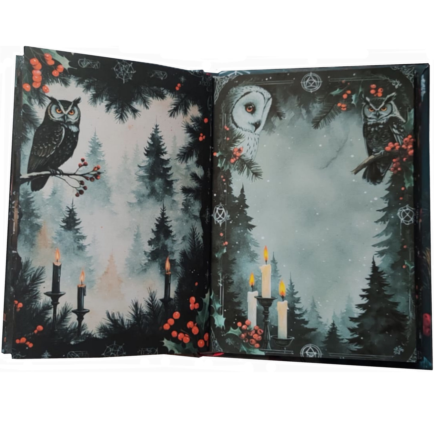 Illustriertes Notizbuch | Motiv Silent Night, Dark Heart  | DIN A5 Hardcover | 160 Seiten