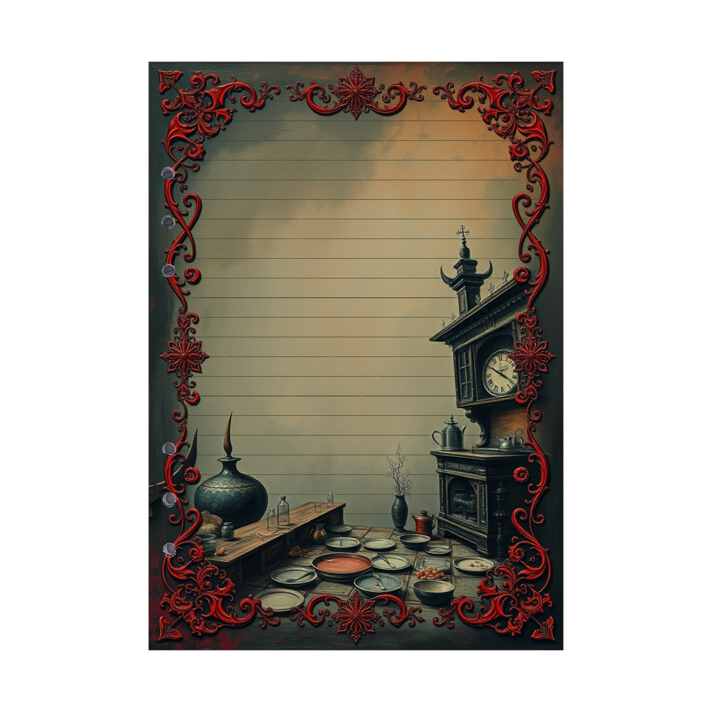 DIN A5 Ringbucheinlagen 6-fach Lochung mit Motiv | Bild Devil´s Kitchen 48