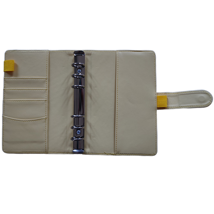 Personal Size / DIN A6 Ringbuch | Ringbinder Gelb | 6-Ring-Mechanik