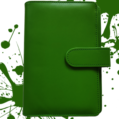 Personal Size / DIN A6 Ringbuch | Ringbinder Grün | 6-Ring-Mechanik