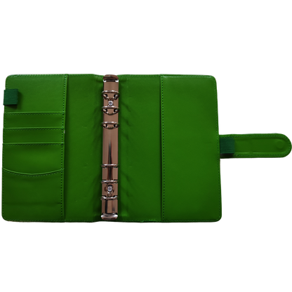 Personal Size / DIN A6 Ringbuch | Ringbinder Grün | 6-Ring-Mechanik