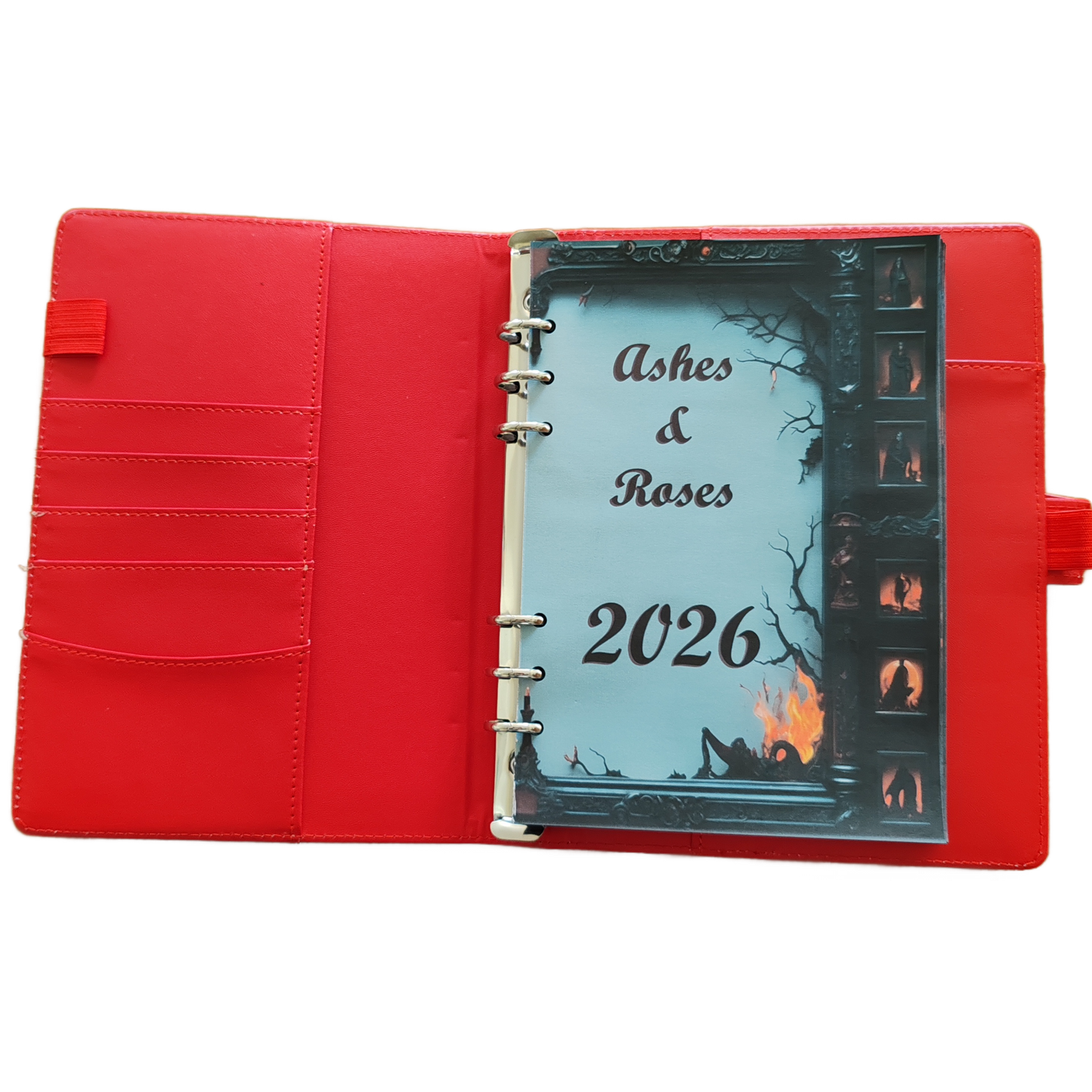 DIN A6 Ringbuchkalender: Ashes & Roses 2026 – Ihr Dunkler Begleiter für Mystische Momente