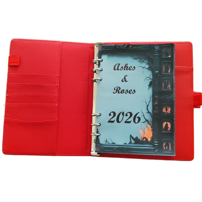 DIN A6 Ringbuchkalender: Ashes & Roses 2026 – Ihr Dunkler Begleiter für Mystische Momente