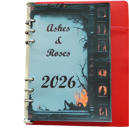 DIN A6 Ringbuchkalender: Ashes & Roses 2026 – Ihr Dunkler Begleiter für Mystische Momente