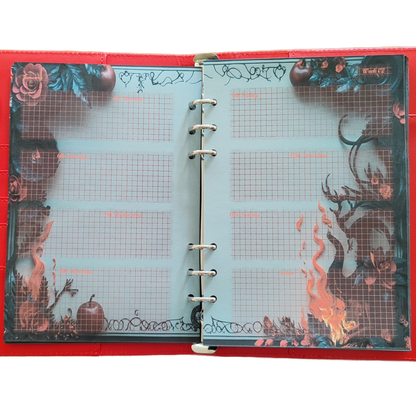 DIN A6 Ringbuchkalender: Ashes & Roses 2026 – Ihr Dunkler Begleiter für Mystische Momente