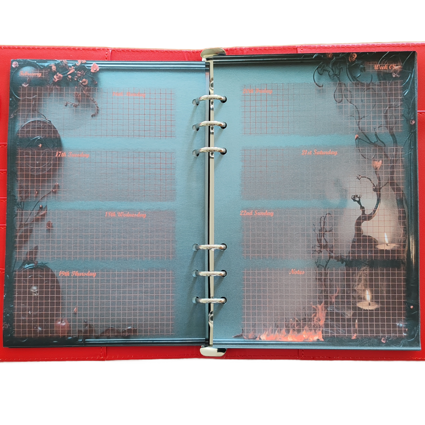 DIN A6 Ringbuchkalender: Ashes & Roses 2026 – Ihr Dunkler Begleiter für Mystische Momente