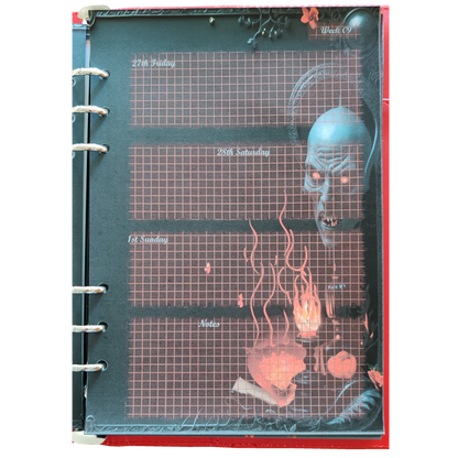 DIN A6 Ringbuchkalender: Ashes & Roses 2026 – Ihr Dunkler Begleiter für Mystische Momente