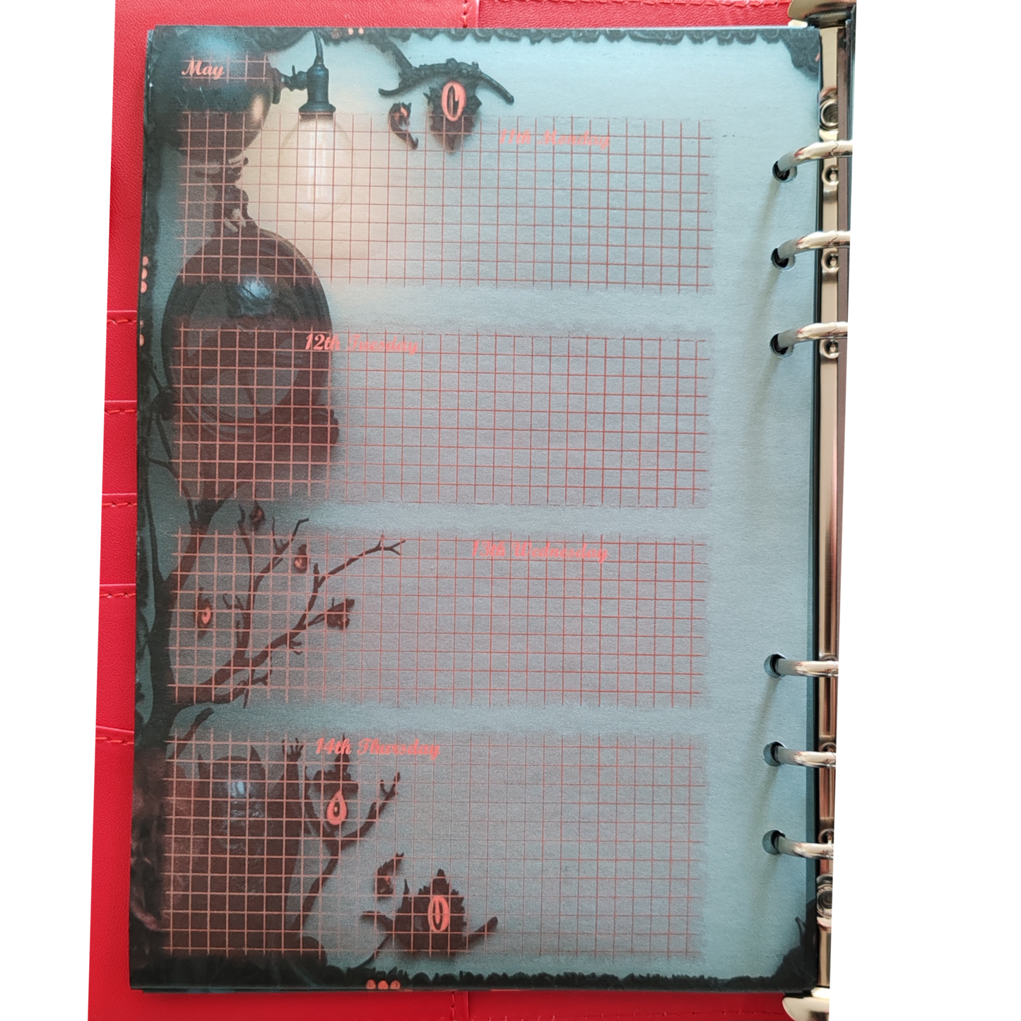 DIN A6 Ringbuchkalender: Ashes & Roses 2026 – Ihr Dunkler Begleiter für Mystische Momente