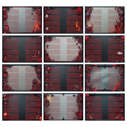 DIN A6 Ringbuchkalender: Ashes & Roses 2026 – Ihr Dunkler Begleiter für Mystische Momente