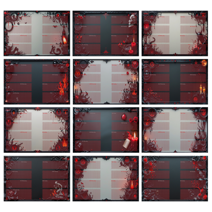 DIN A6 Ringbuchkalender: Ashes & Roses 2026 – Ihr Dunkler Begleiter für Mystische Momente