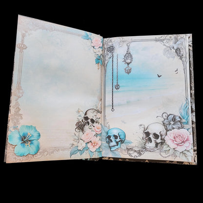 Illustriertes Notizbuch | Motiv Dark Caribbean | DIN A5 Hardcover | 160 Seiten
