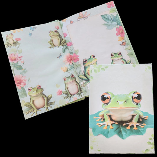 Illustriertes Notizbuch | Motiv Frog Life | DIN A5 Hardcover | 160 Seiten