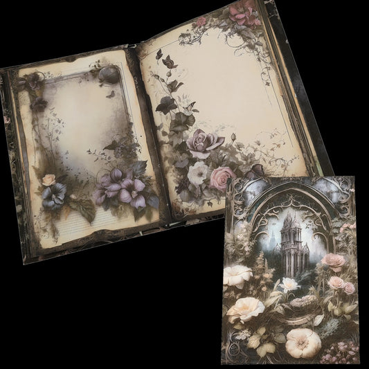 Illustriertes Notizbuch | Motiv Gothic Garden | DIN A5 Hardcover | 160 Seiten