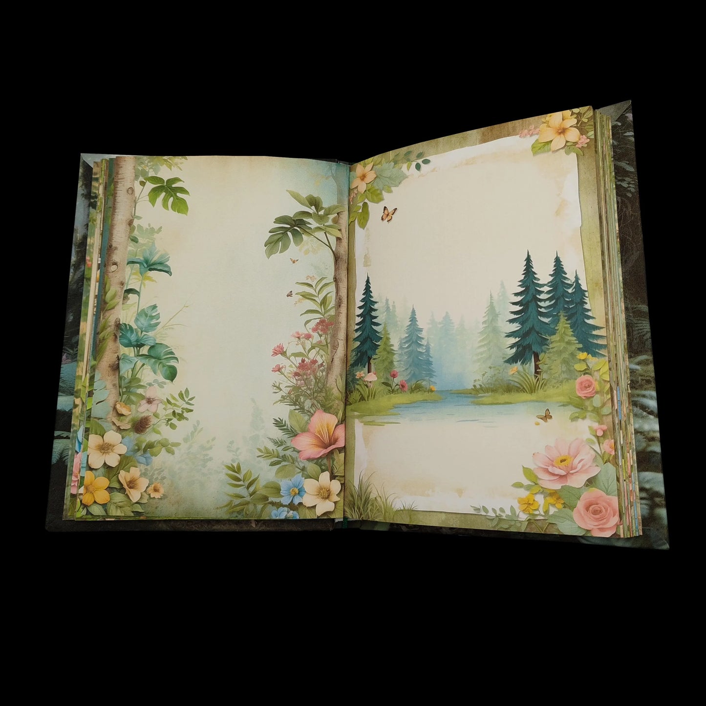 Illustriertes Notizbuch | Motiv Relaxing Forest | DIN A5 Hardcover | 160 Seiten