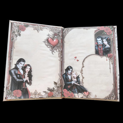 Illustriertes Notizbuch | Motiv Vampire Love  | DIN A5 Hardcover | 160 Seiten