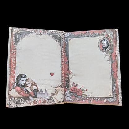 Illustriertes Notizbuch | Motiv Vampire Love  | DIN A5 Hardcover | 160 Seiten