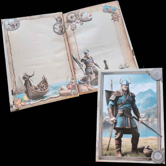 Illustriertes Notizbuch | Motiv Wild Vikings  | DIN A5 Hardcover | 160 Seiten
