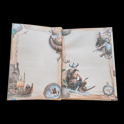 Illustriertes Notizbuch | Motiv Wild Vikings  | DIN A5 Hardcover | 160 Seiten