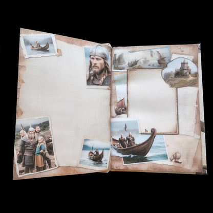 Illustriertes Notizbuch | Motiv Wild Vikings  | DIN A5 Hardcover | 160 Seiten