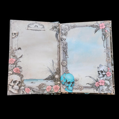 Illustriertes Notizbuch | Motiv Dark Caribbean | DIN A5 Hardcover | 160 Seiten