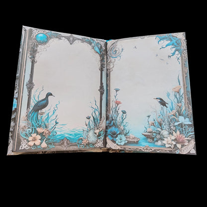 Illustriertes Notizbuch | Motiv Dark Ocean | DIN A5 Hardcover | 160 Seiten