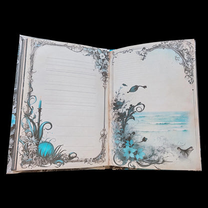 Illustriertes Notizbuch | Motiv Dark Ocean | DIN A5 Hardcover | 160 Seiten