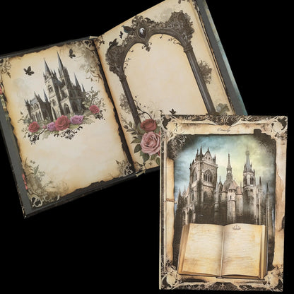 Illustriertes Notizbuch | Motiv Haunting Gothic | DIN A5 Hardcover | 160 Seiten