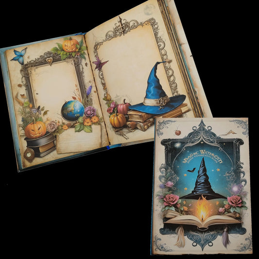 Illustriertes Notizbuch | Motiv Magic Witchcraft  | DIN A5 Hardcover | 160 Seiten