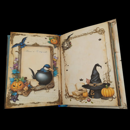 Illustriertes Notizbuch | Motiv Magic Witchcraft  | DIN A5 Hardcover | 160 Seiten