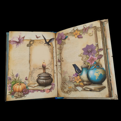 Illustriertes Notizbuch | Motiv Magic Witchcraft  | DIN A5 Hardcover | 160 Seiten