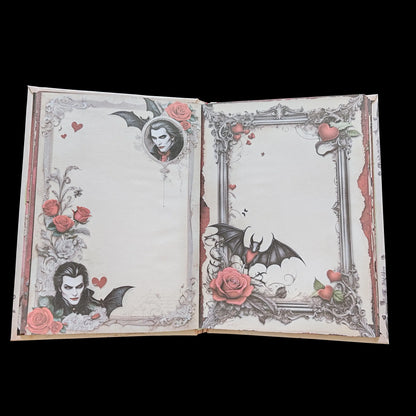 Illustriertes Notizbuch | Motiv Vampire Love  | DIN A5 Hardcover | 160 Seiten