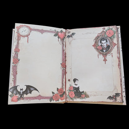 Illustriertes Notizbuch | Motiv Vampire Love  | DIN A5 Hardcover | 160 Seiten