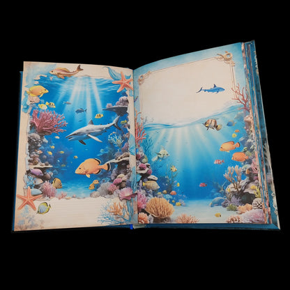 Illustriertes Notizbuch | Motiv Underwater World | DIN A5 Hardcover | 160 Seiten